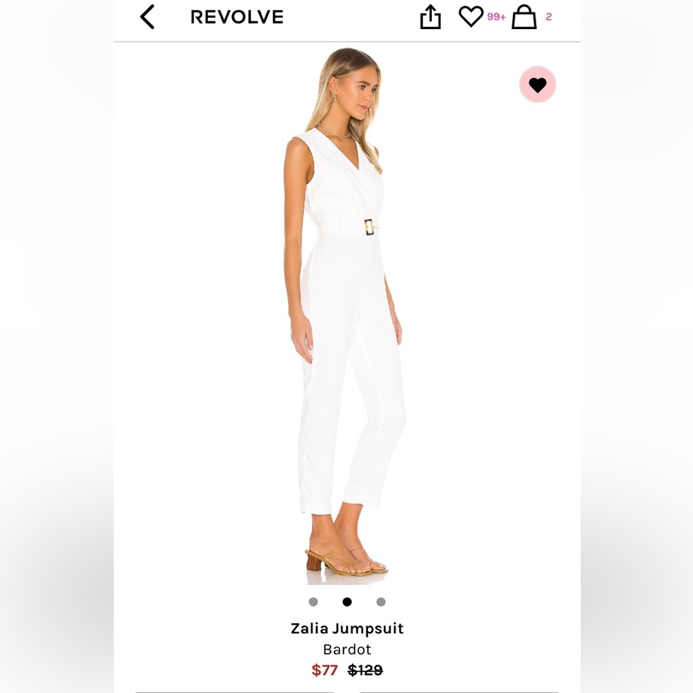 Revolve Bardot white Jumpsuit- sold out online